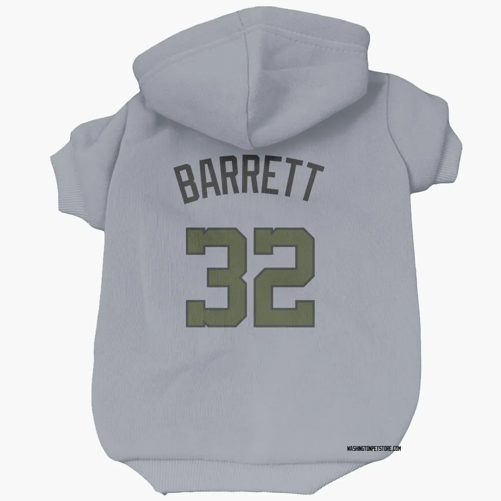 Washington Nationals Aaron Barrett Gray Pet Hoodie for Dog & Cat
