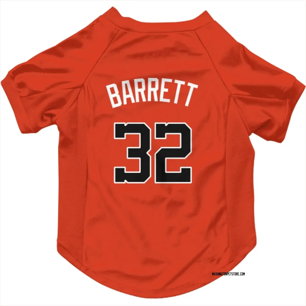 Washington Nationals Aaron Barrett Orange Pet Jersey for Dog & Cat
