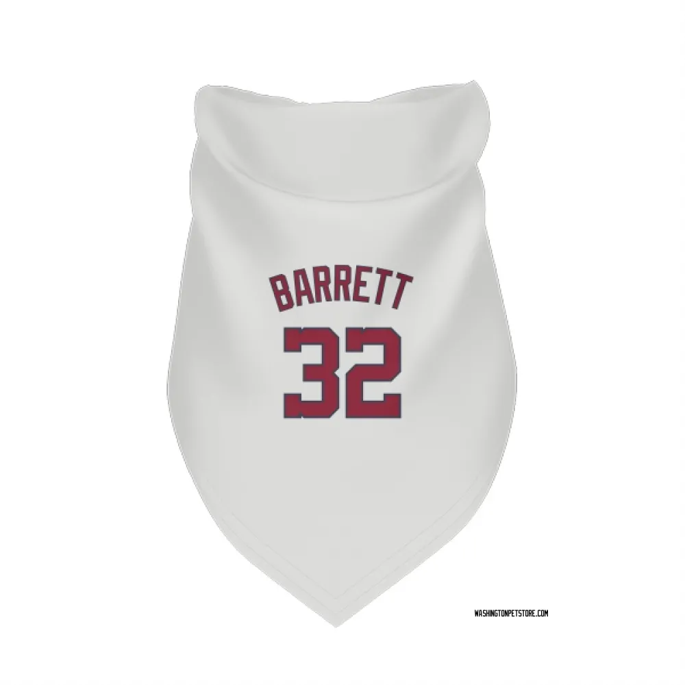 Washington Nationals Aaron Barrett White Pet Bandana for Dog & Cat