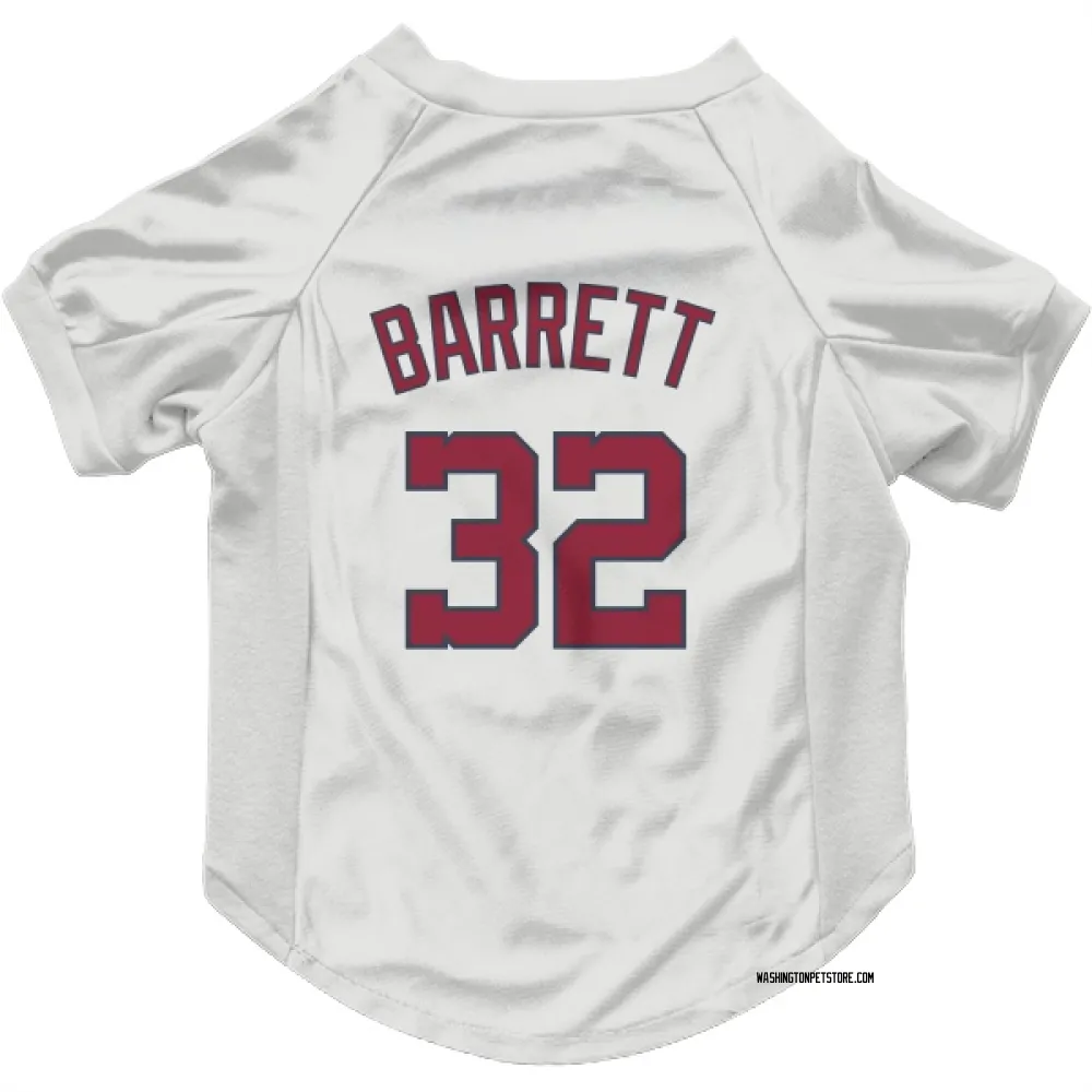 Washington Nationals Aaron Barrett White Pet Jersey for Dog & Cat