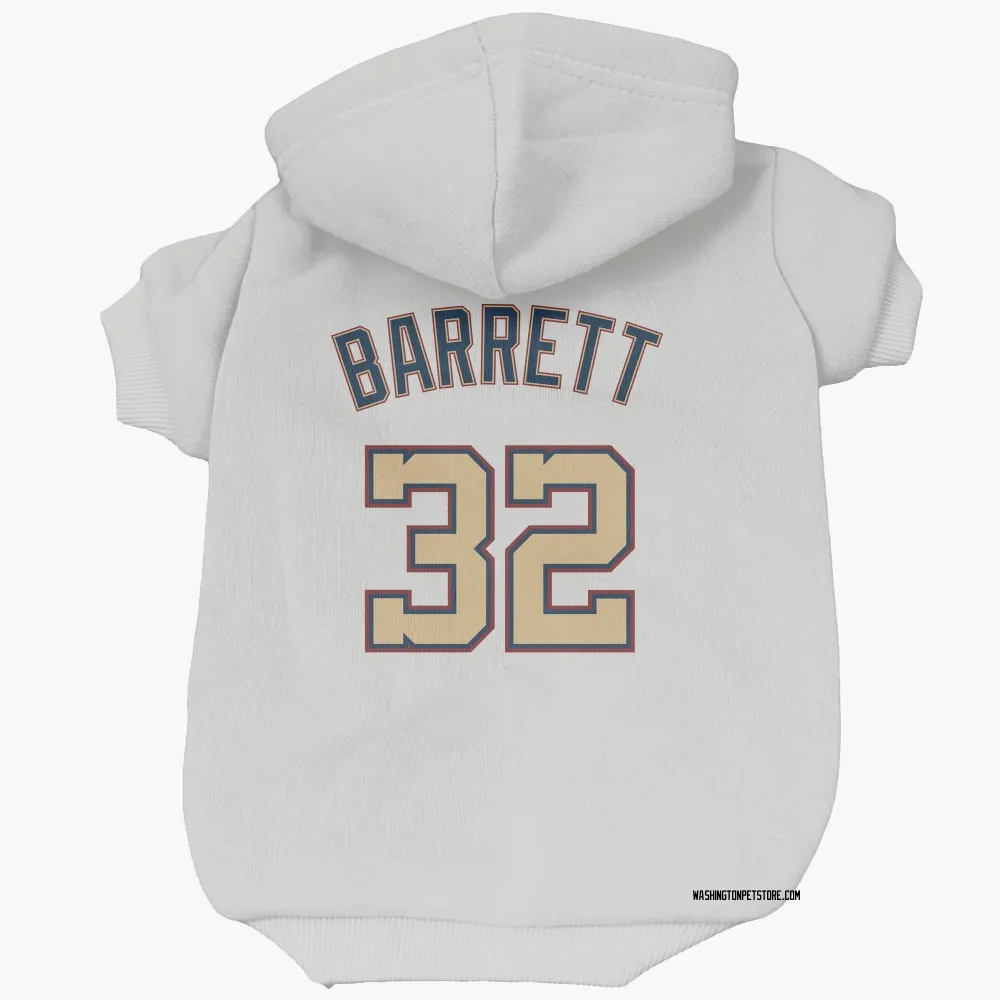 Washington Nationals Aaron Barrett White/Gold Pet Hoodie for Dog & Cat