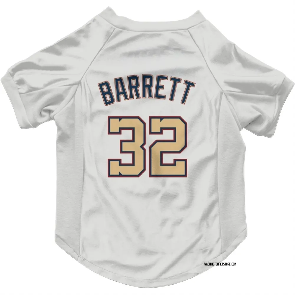 Washington Nationals Aaron Barrett White/Gold Pet Jersey for Dog & Cat