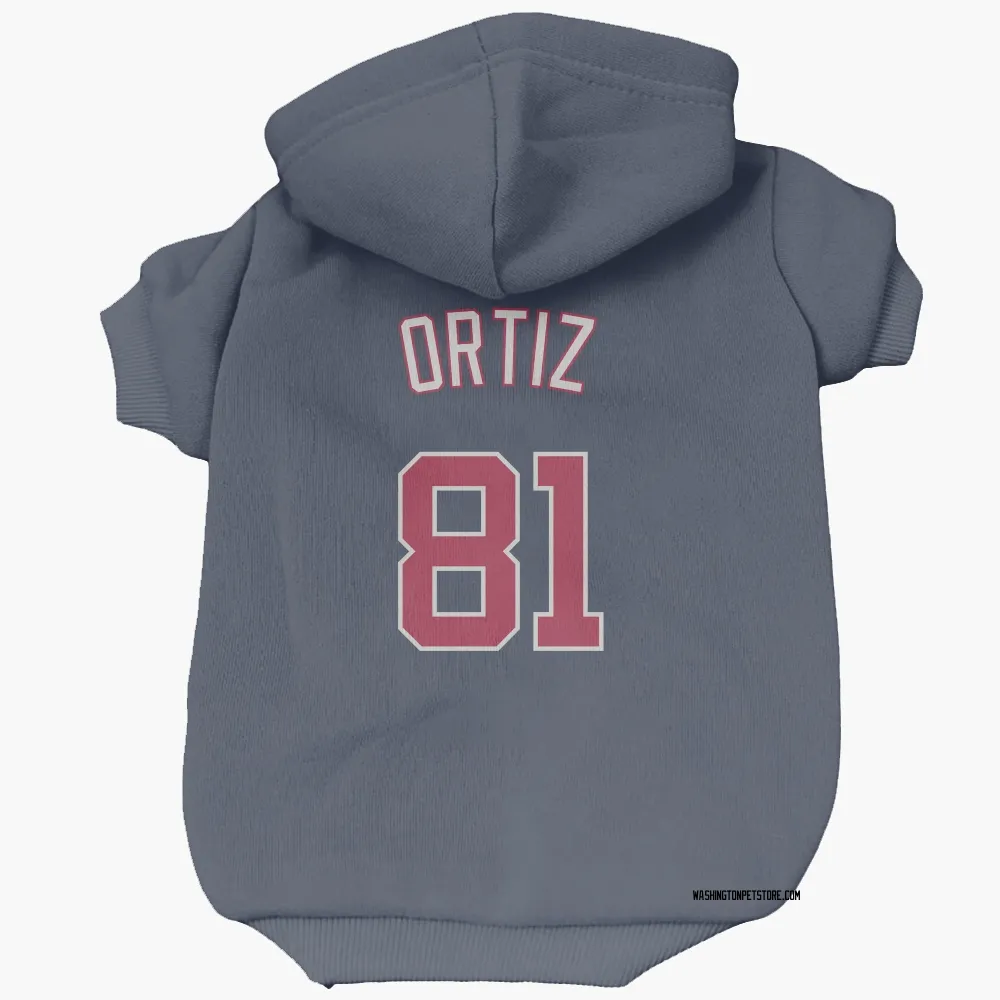 Washington Nationals Abimelec Ortiz Navy Pet Hoodie for Dog & Cat