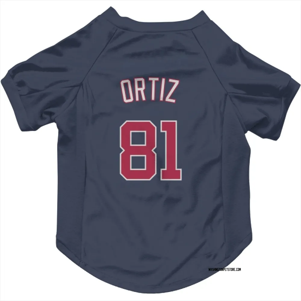 Washington Nationals Abimelec Ortiz Navy Pet Jersey for Dog & Cat