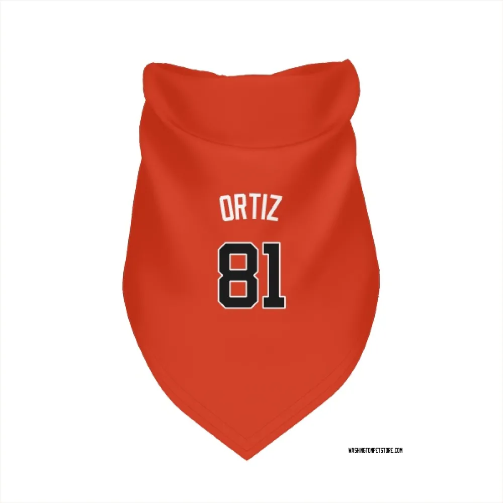 Washington Nationals Abimelec Ortiz Orange Pet Bandana for Dog & Cat