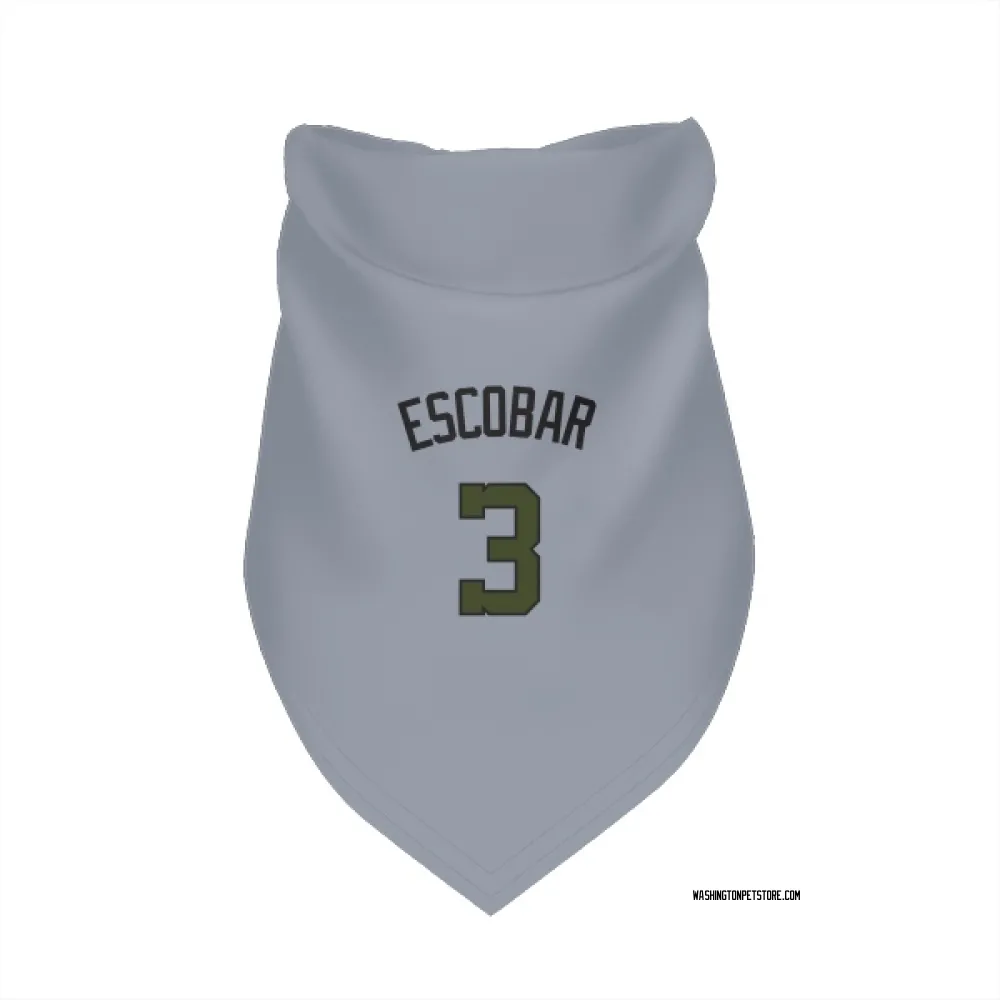 Washington Nationals Alcides Escobar Gray Pet Bandana for Dog & Cat