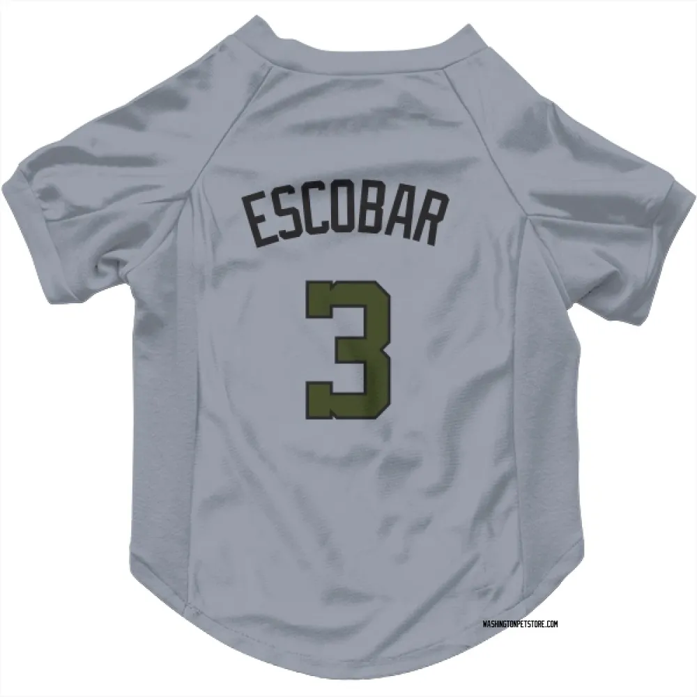 Washington Nationals Alcides Escobar Gray Pet Jersey for Dog & Cat