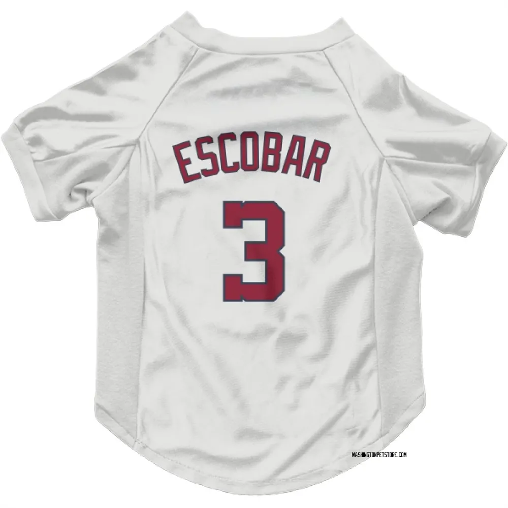 Washington Nationals Alcides Escobar White Pet Jersey for Dog & Cat