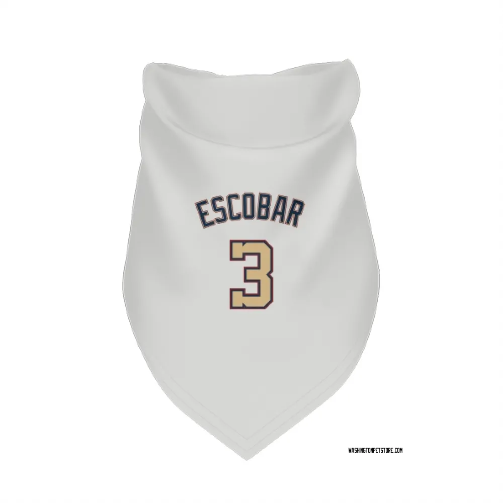 Washington Nationals Alcides Escobar White/Gold Pet Bandana for Dog & Cat