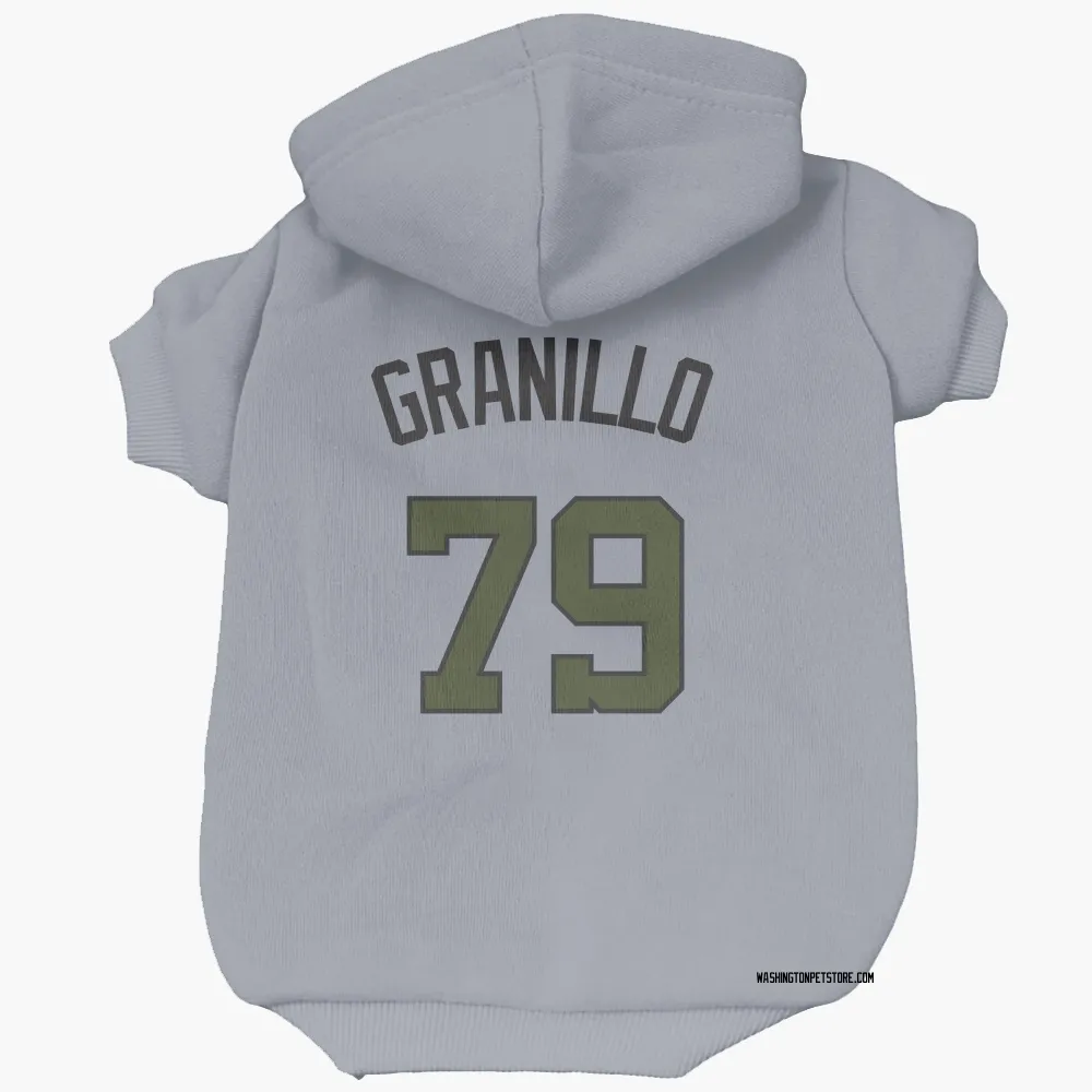 Washington Nationals Andre Granillo Gray Pet Hoodie for Dog & Cat