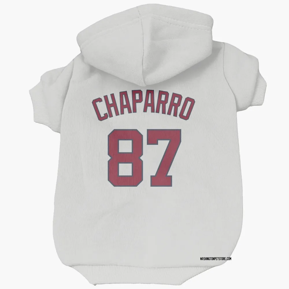 Washington Nationals Andres Chaparro White Pet Hoodie for Dog & Cat