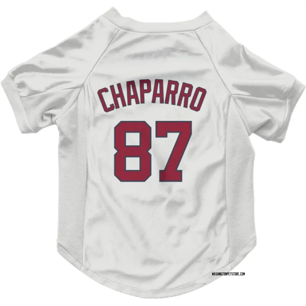 Washington Nationals Andres Chaparro White Pet Jersey for Dog & Cat