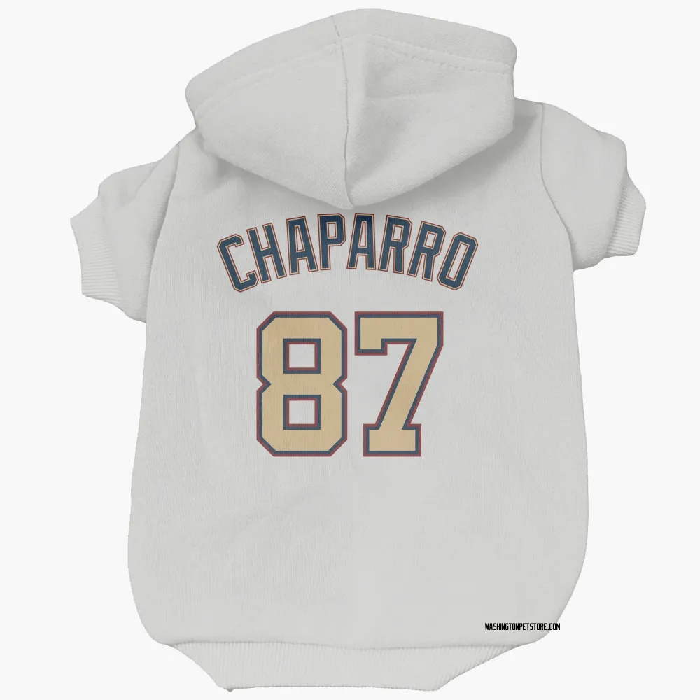 Washington Nationals Andres Chaparro White/Gold Pet Hoodie for Dog & Cat