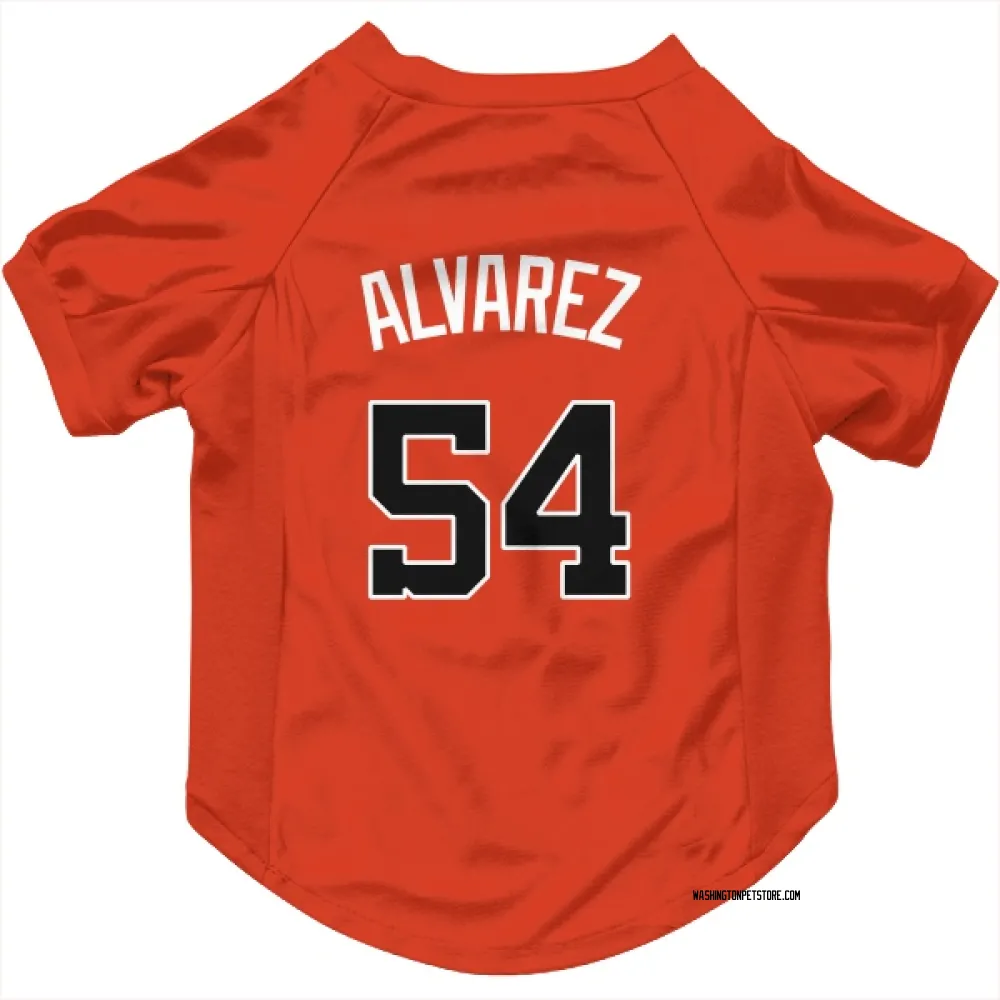 Washington Nationals Andrew Alvarez Orange Pet Jersey for Dog & Cat
