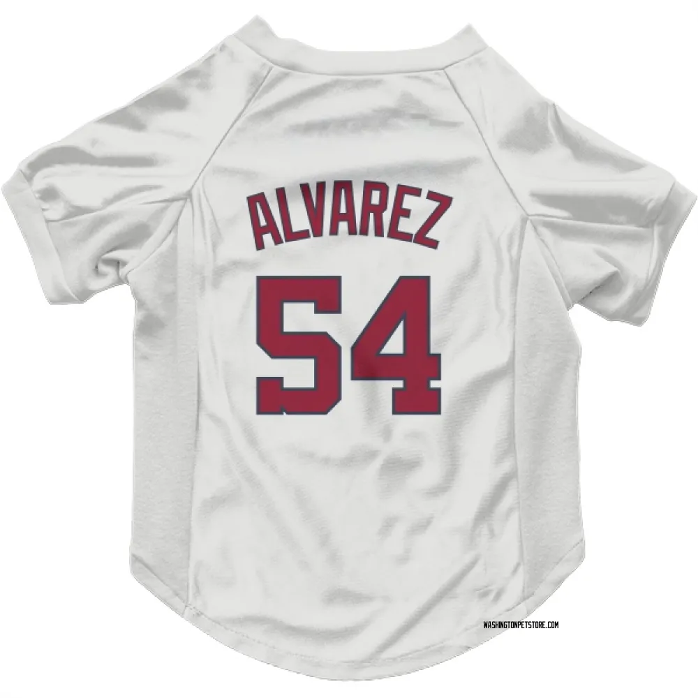 Washington Nationals Andrew Alvarez White Pet Jersey for Dog & Cat