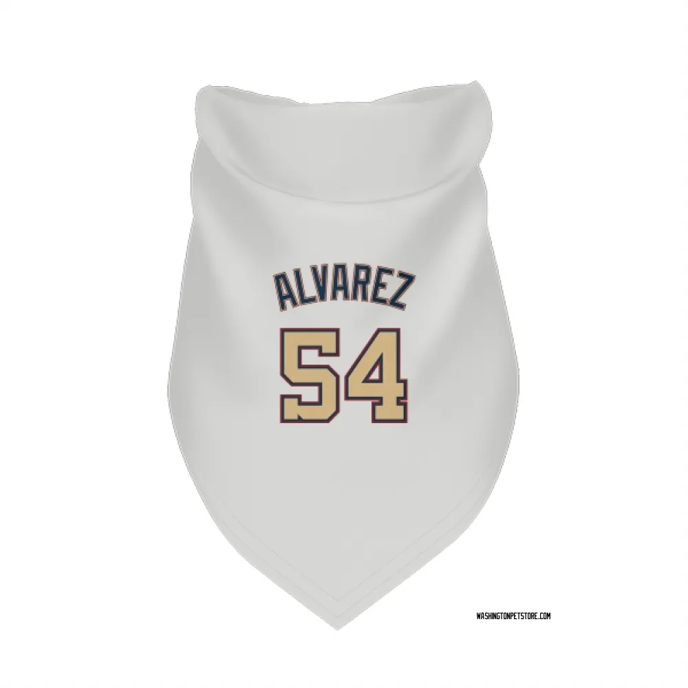 Washington Nationals Andrew Alvarez White/Gold Pet Bandana for Dog & Cat