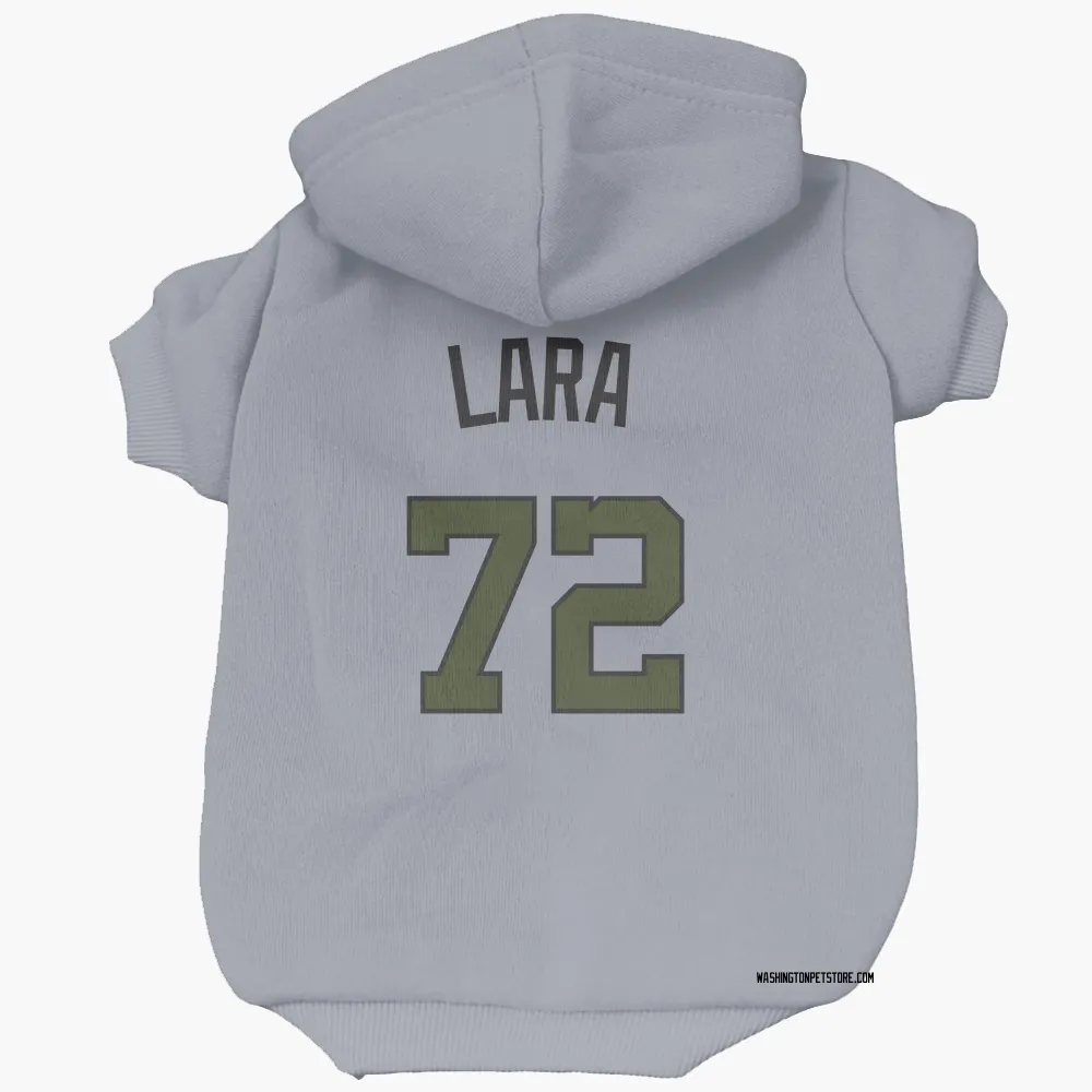 Washington Nationals Andry Lara Gray Pet Hoodie for Dog & Cat