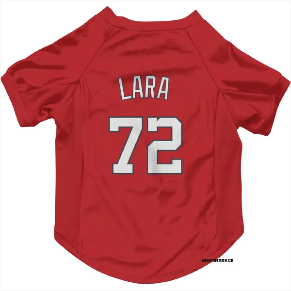 Washington Nationals Andry Lara Red Pet Jersey for Dog & Cat