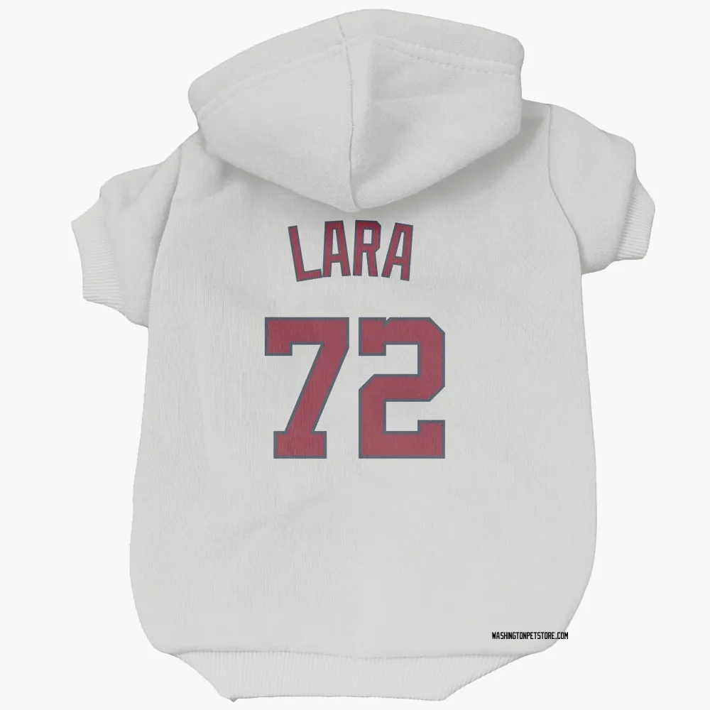 Washington Nationals Andry Lara White Pet Hoodie for Dog & Cat