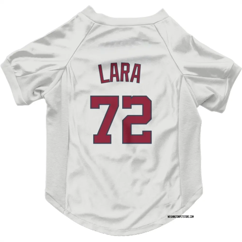 Washington Nationals Andry Lara White Pet Jersey for Dog & Cat