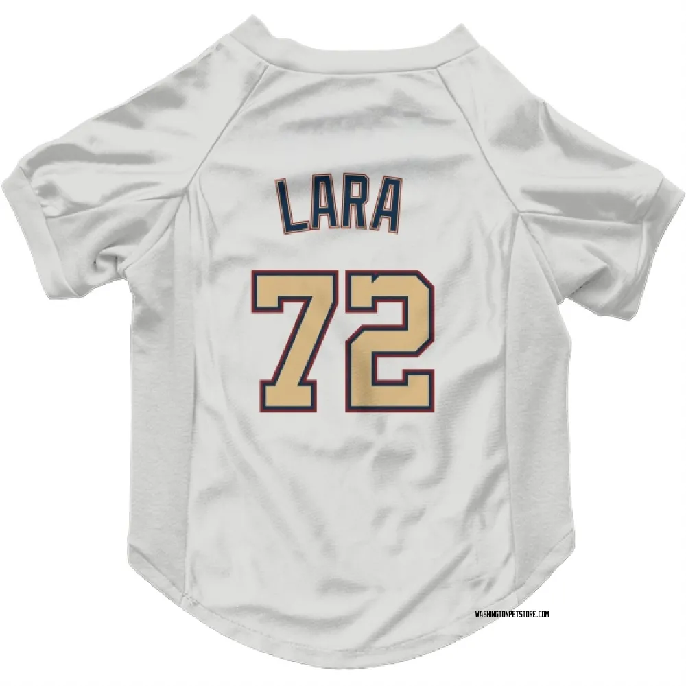 Washington Nationals Andry Lara White/Gold Pet Jersey for Dog & Cat