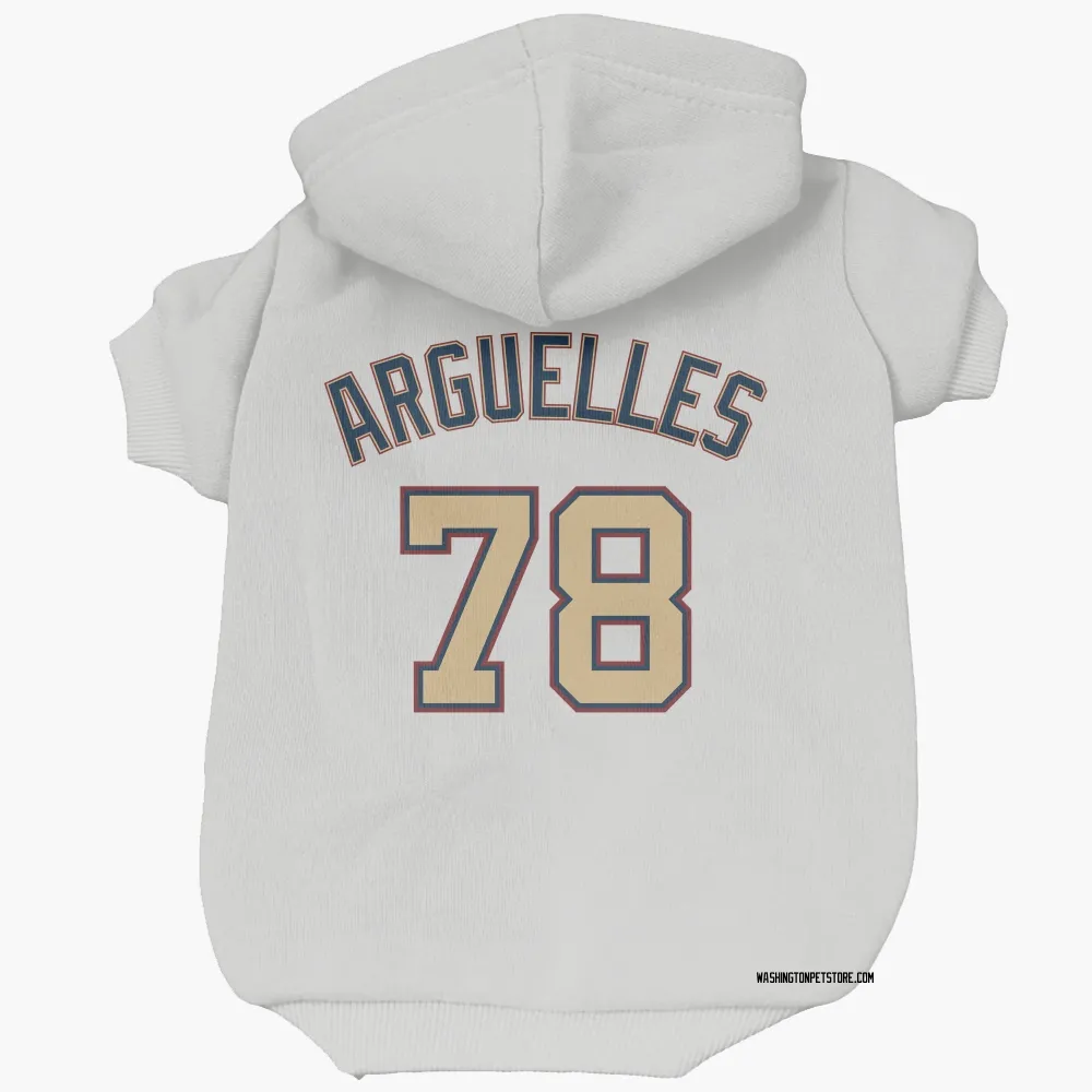 Washington Nationals Anthony Arguelles White/Gold Pet Hoodie for Dog & Cat