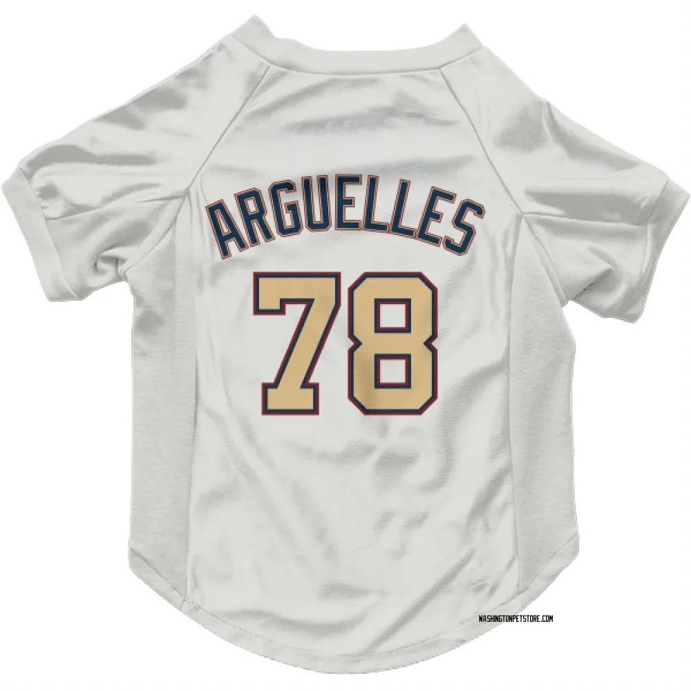 Washington Nationals Anthony Arguelles White/Gold Pet Jersey for Dog & Cat