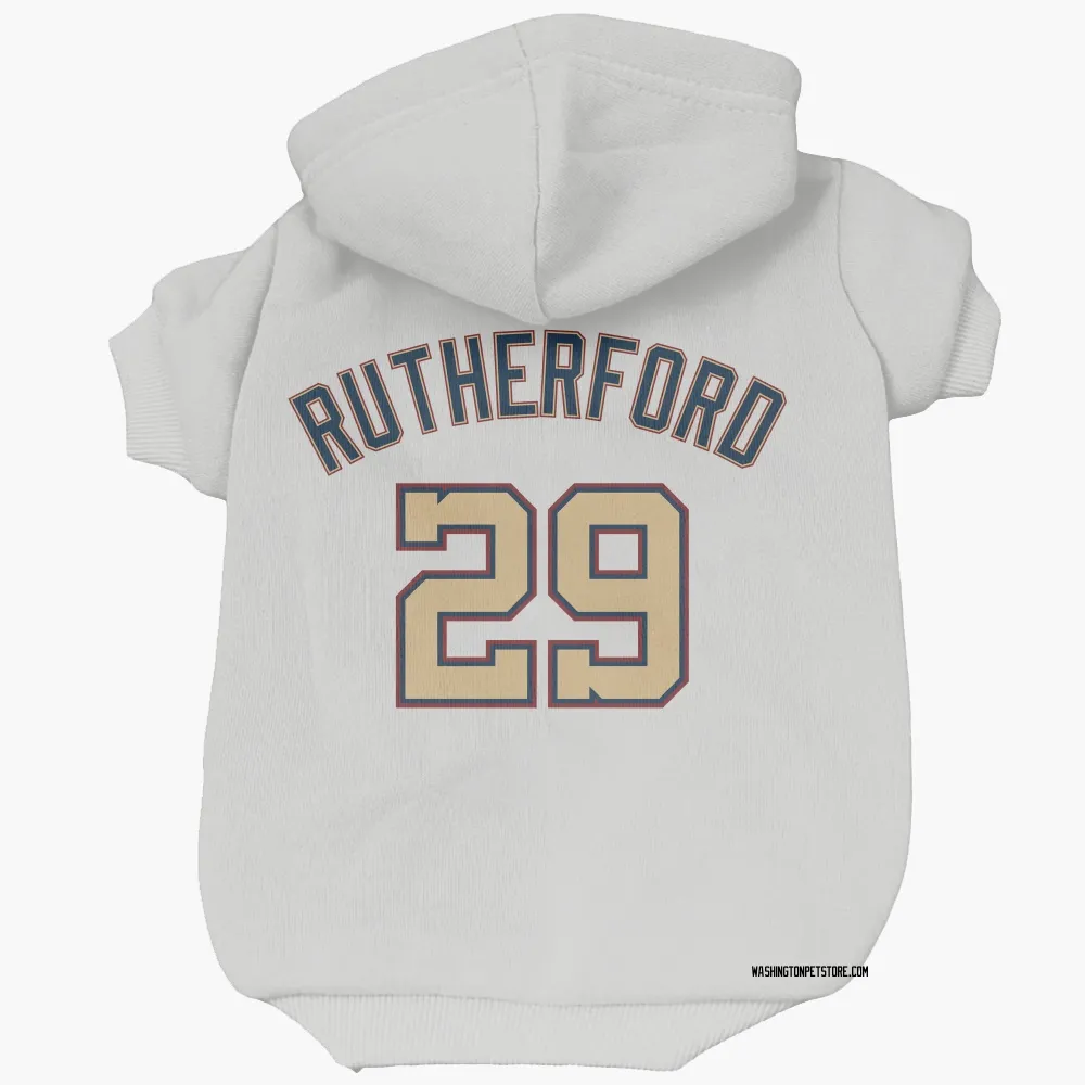 Washington Nationals Blake Rutherford White/Gold Pet Hoodie for Dog & Cat