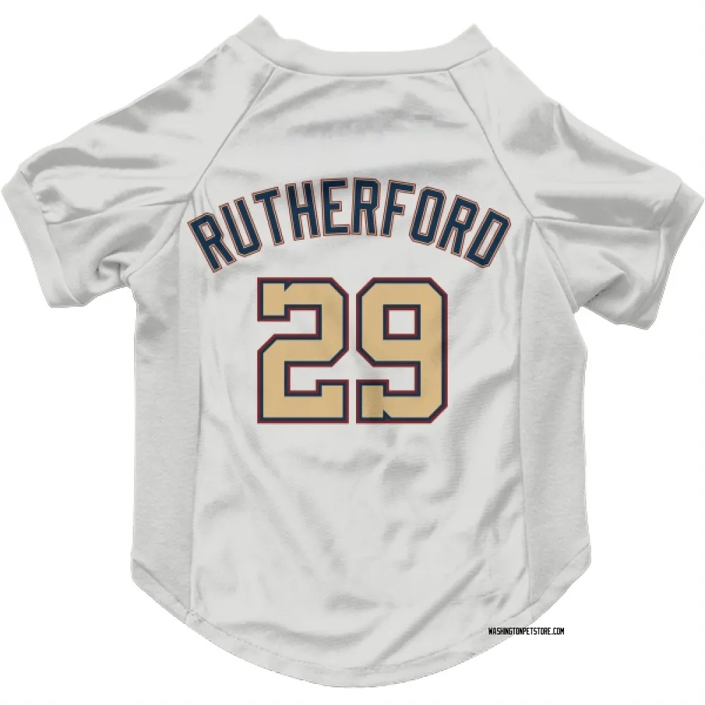 Washington Nationals Blake Rutherford White/Gold Pet Jersey for Dog & Cat