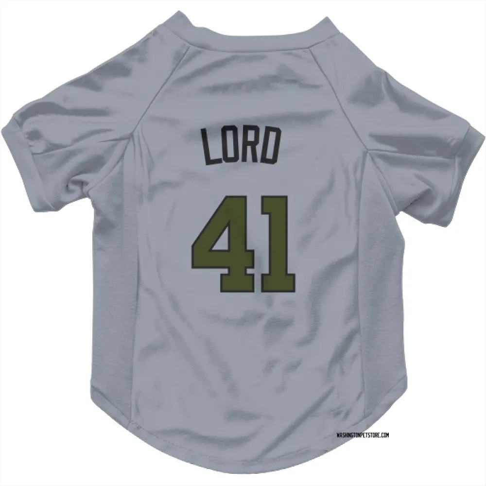 Washington Nationals Brad Lord Gray Pet Jersey for Dog & Cat