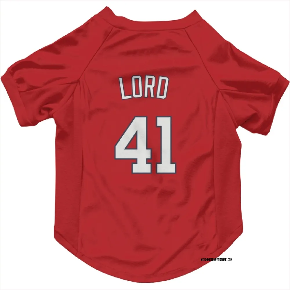 Washington Nationals Brad Lord Red Pet Jersey for Dog & Cat