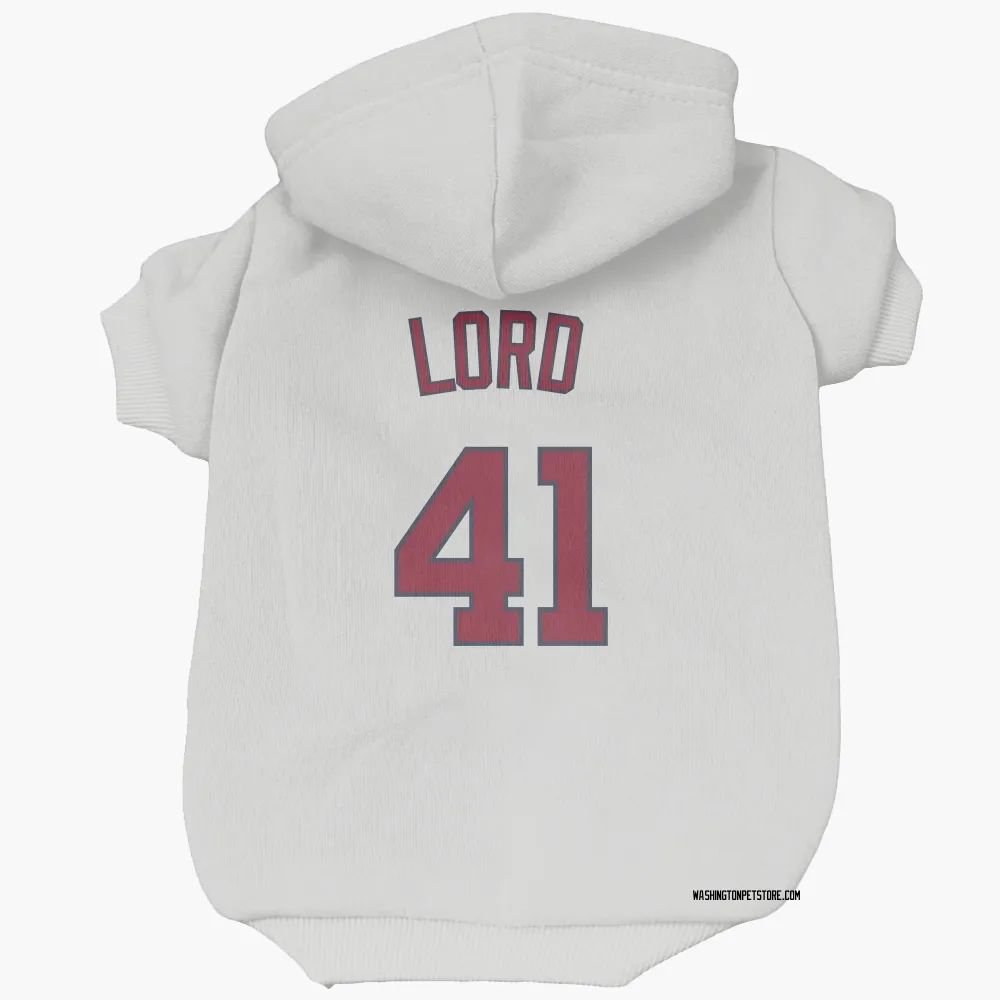 Washington Nationals Brad Lord White Pet Hoodie for Dog & Cat