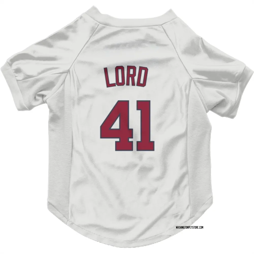 Washington Nationals Brad Lord White Pet Jersey for Dog & Cat