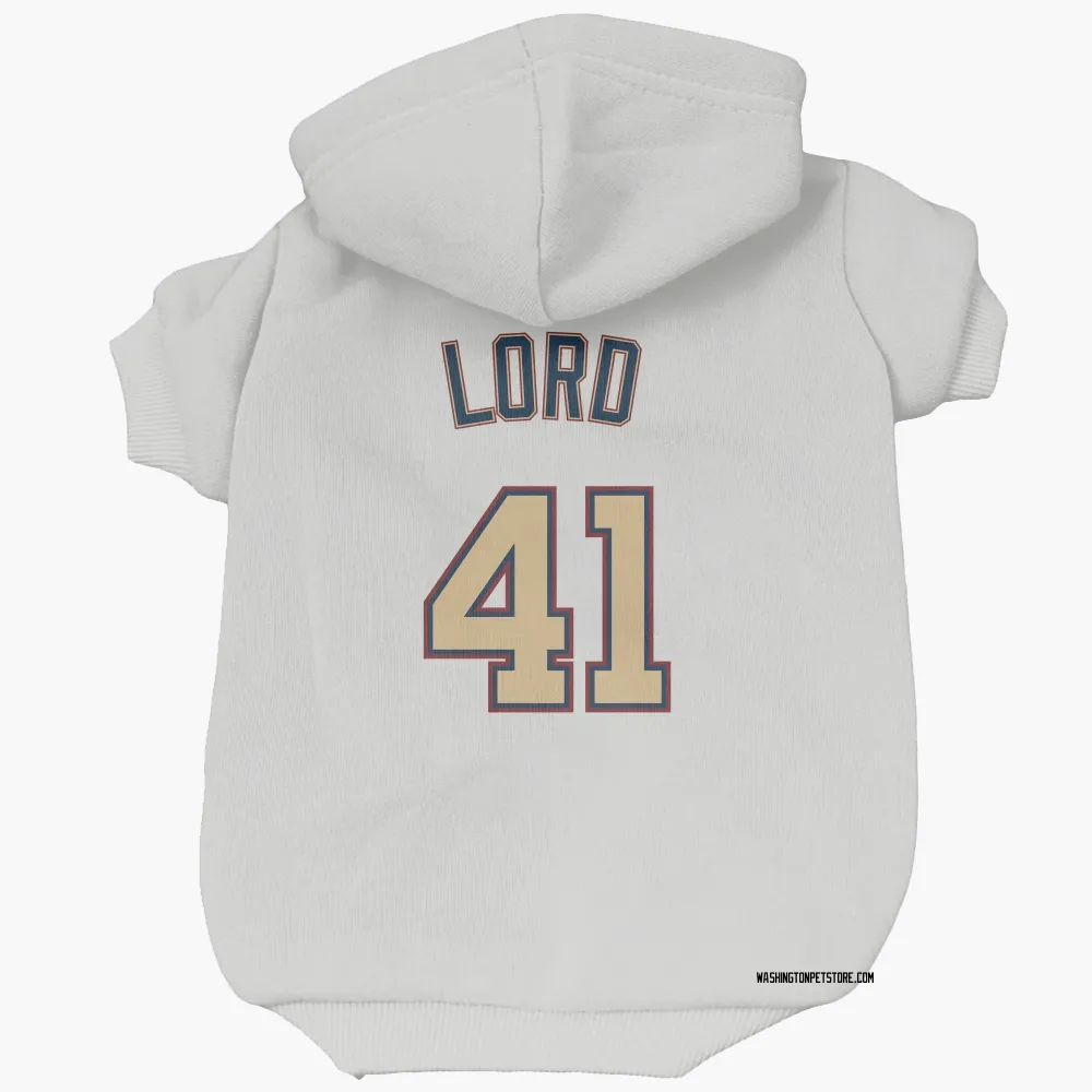 Washington Nationals Brad Lord White/Gold Pet Hoodie for Dog & Cat