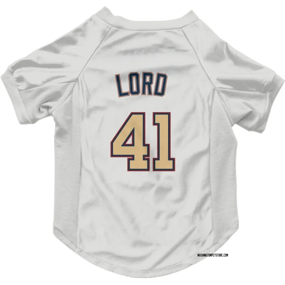 Washington Nationals Brad Lord White/Gold Pet Jersey for Dog & Cat