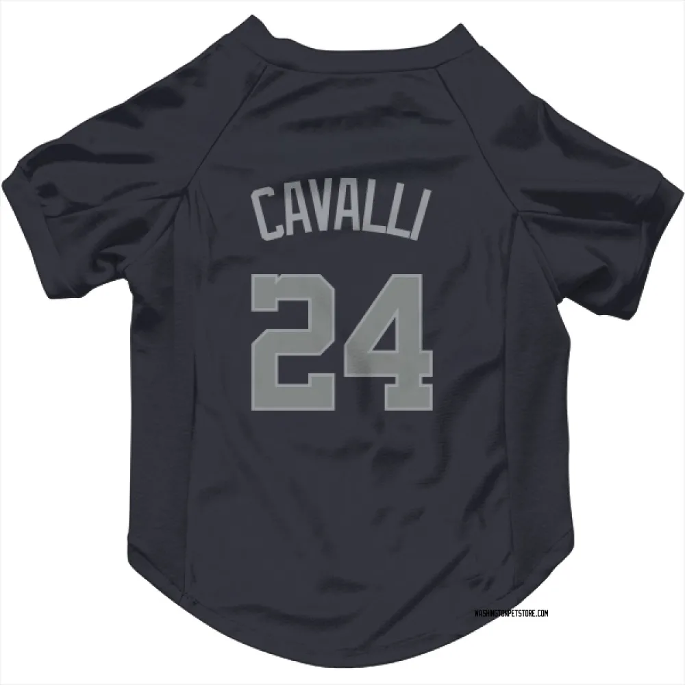 Washington Nationals Cade Cavalli Navy Gray Pet Jersey for Dog & Cat