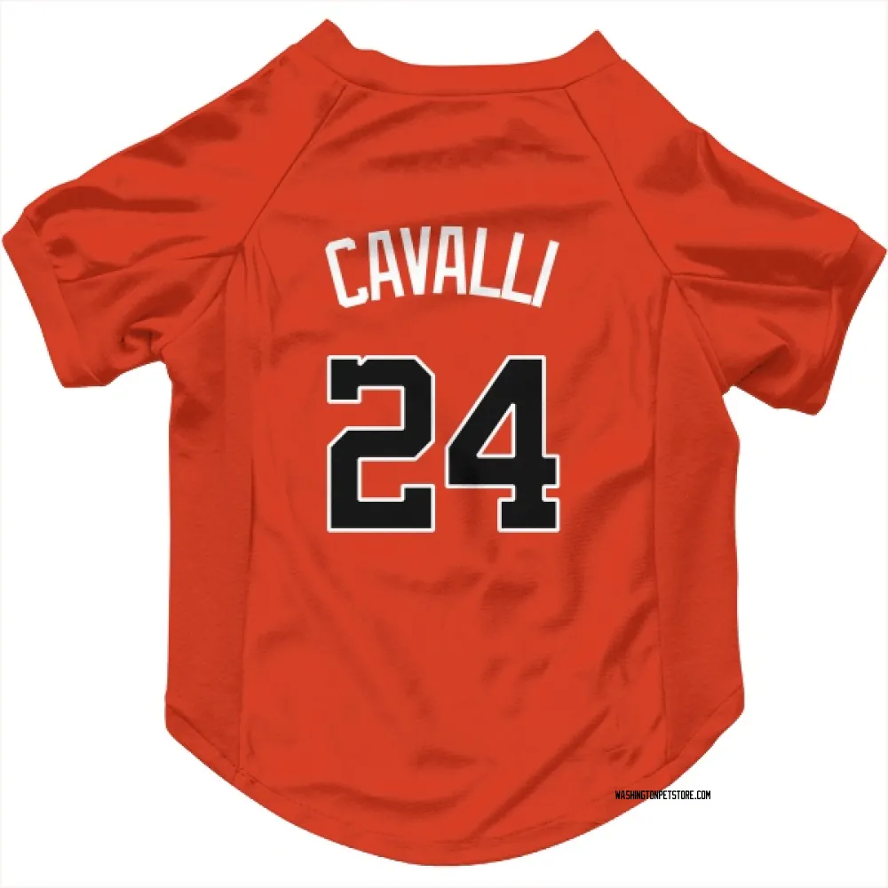 Washington Nationals Cade Cavalli Orange Pet Jersey for Dog & Cat