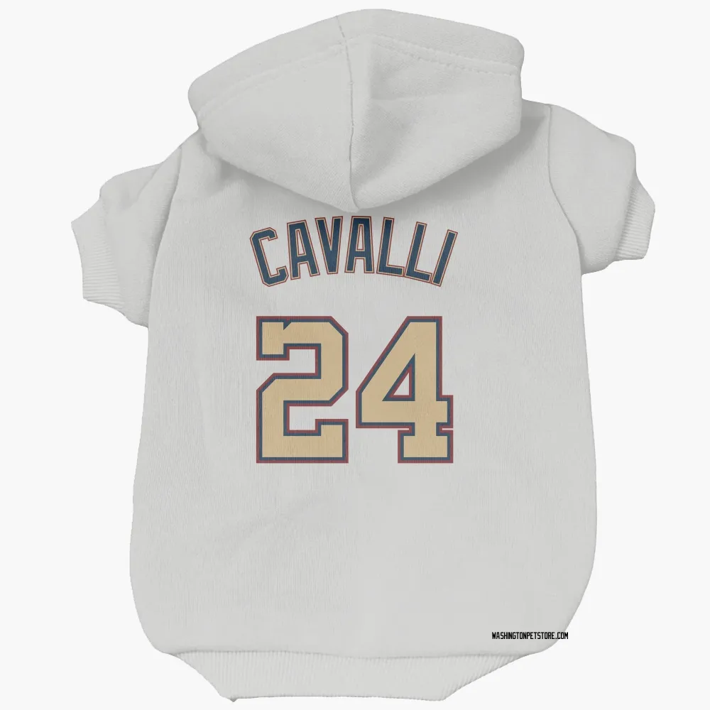 Washington Nationals Cade Cavalli White/Gold Pet Hoodie for Dog & Cat