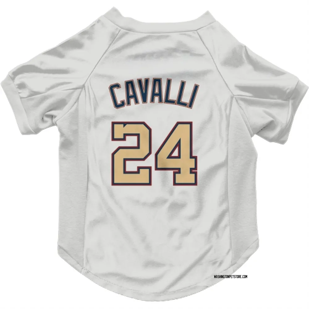 Washington Nationals Cade Cavalli White/Gold Pet Jersey for Dog & Cat