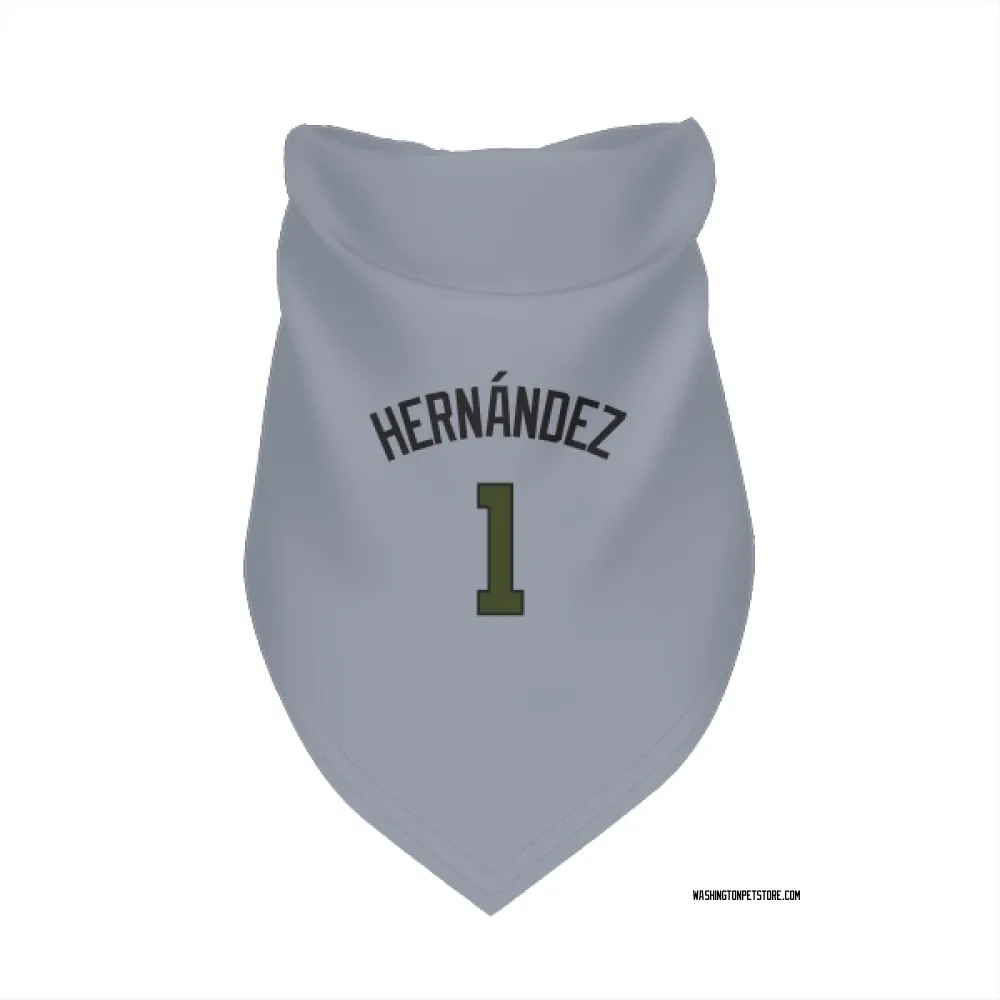 Washington Nationals Cesar Hernandez Gray Pet Bandana for Dog & Cat