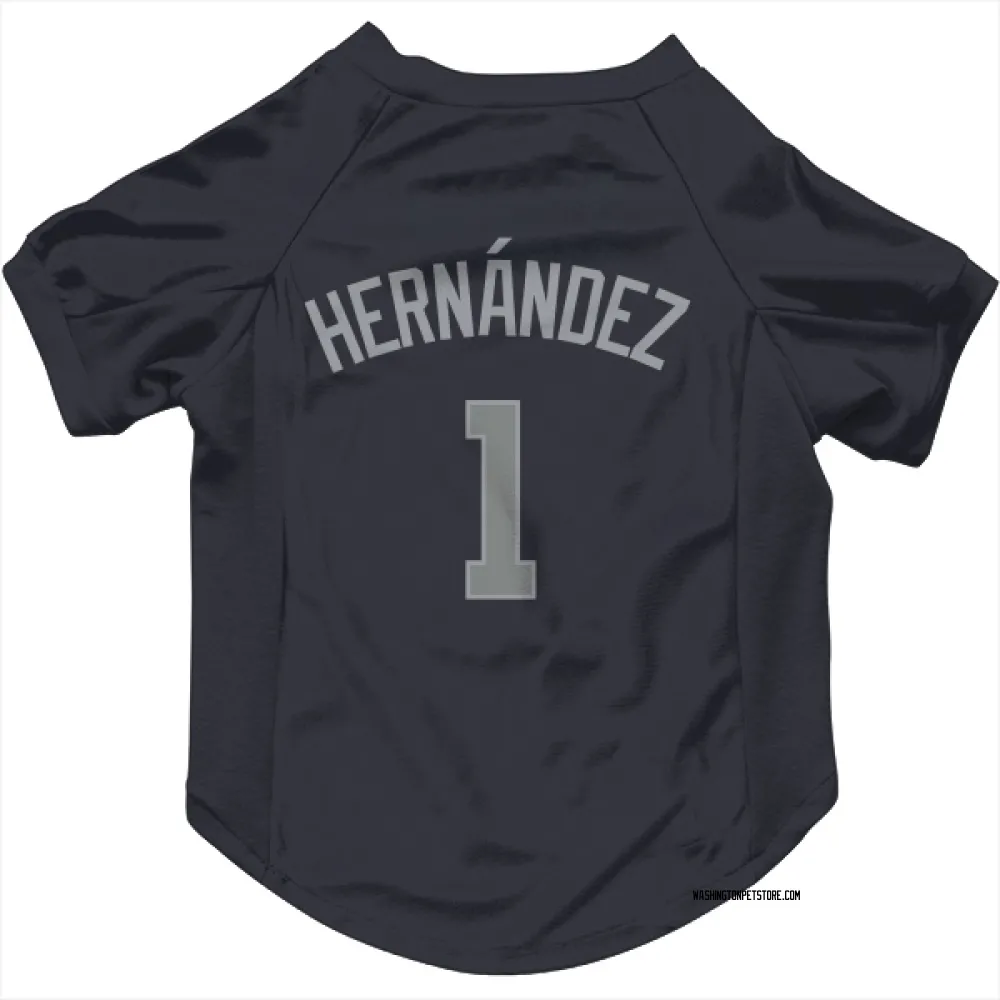 Washington Nationals Cesar Hernandez Navy Gray Pet Jersey for Dog & Cat