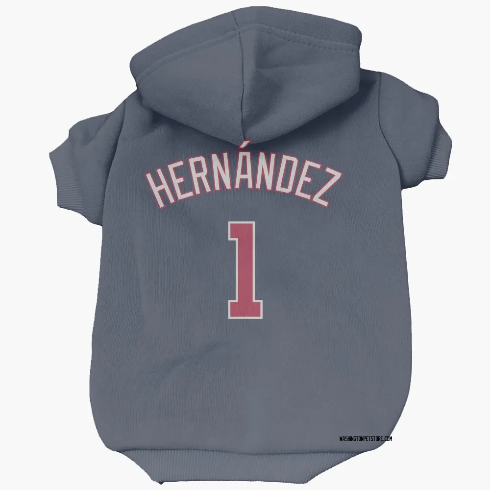 Washington Nationals Cesar Hernandez Navy Pet Hoodie for Dog & Cat
