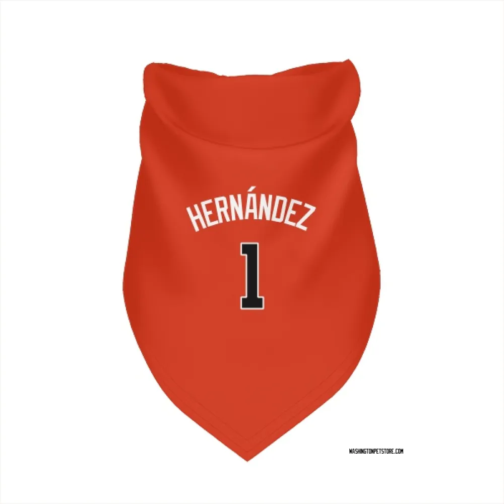 Washington Nationals Cesar Hernandez Orange Pet Bandana for Dog & Cat