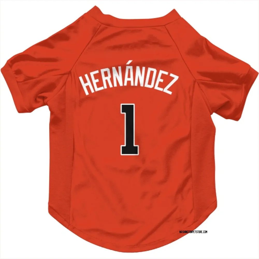 Washington Nationals Cesar Hernandez Orange Pet Jersey for Dog & Cat