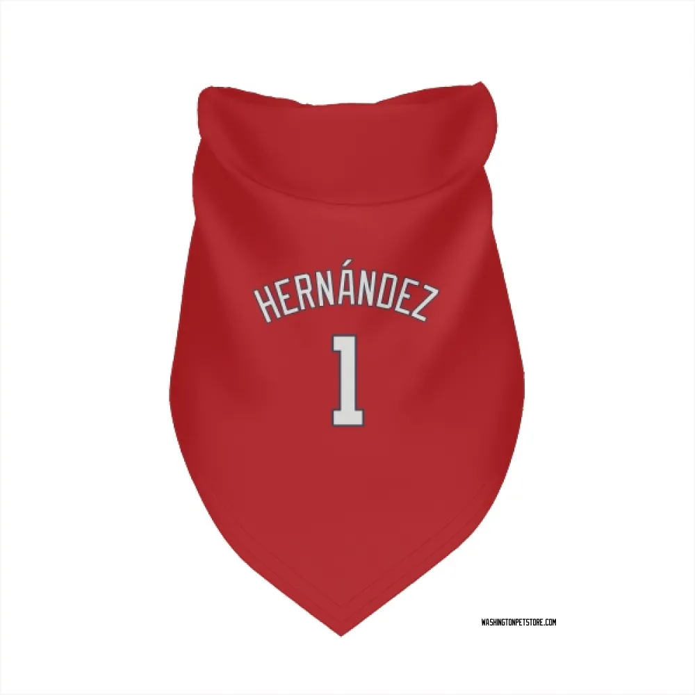 Washington Nationals Cesar Hernandez Red Pet Bandana for Dog & Cat