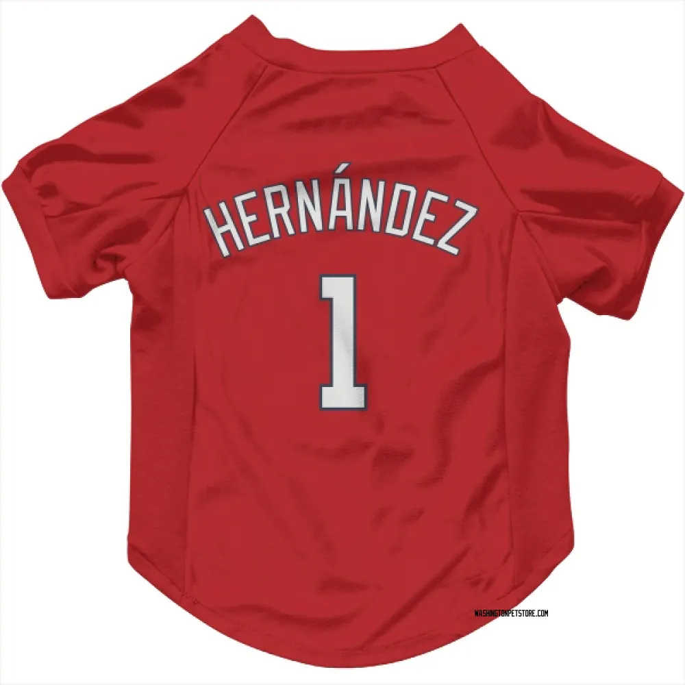 Washington Nationals Cesar Hernandez Red Pet Jersey for Dog & Cat