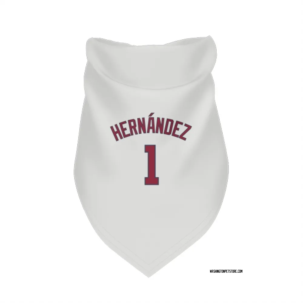Washington Nationals Cesar Hernandez White Pet Bandana for Dog & Cat