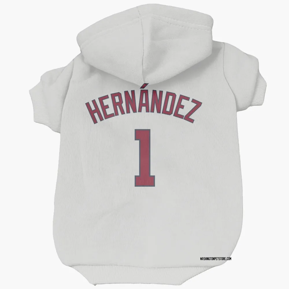 Washington Nationals Cesar Hernandez White Pet Hoodie for Dog & Cat