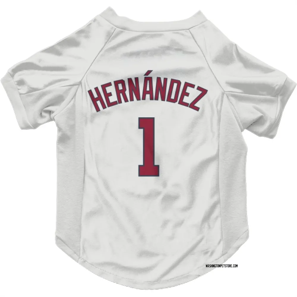 Washington Nationals Cesar Hernandez White Pet Jersey for Dog & Cat