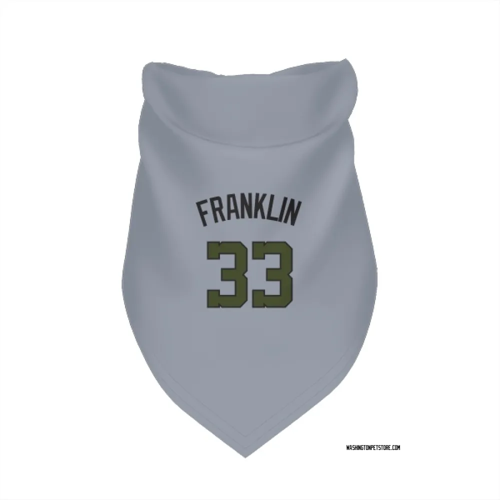 Washington Nationals Christian Franklin Gray Pet Bandana for Dog & Cat